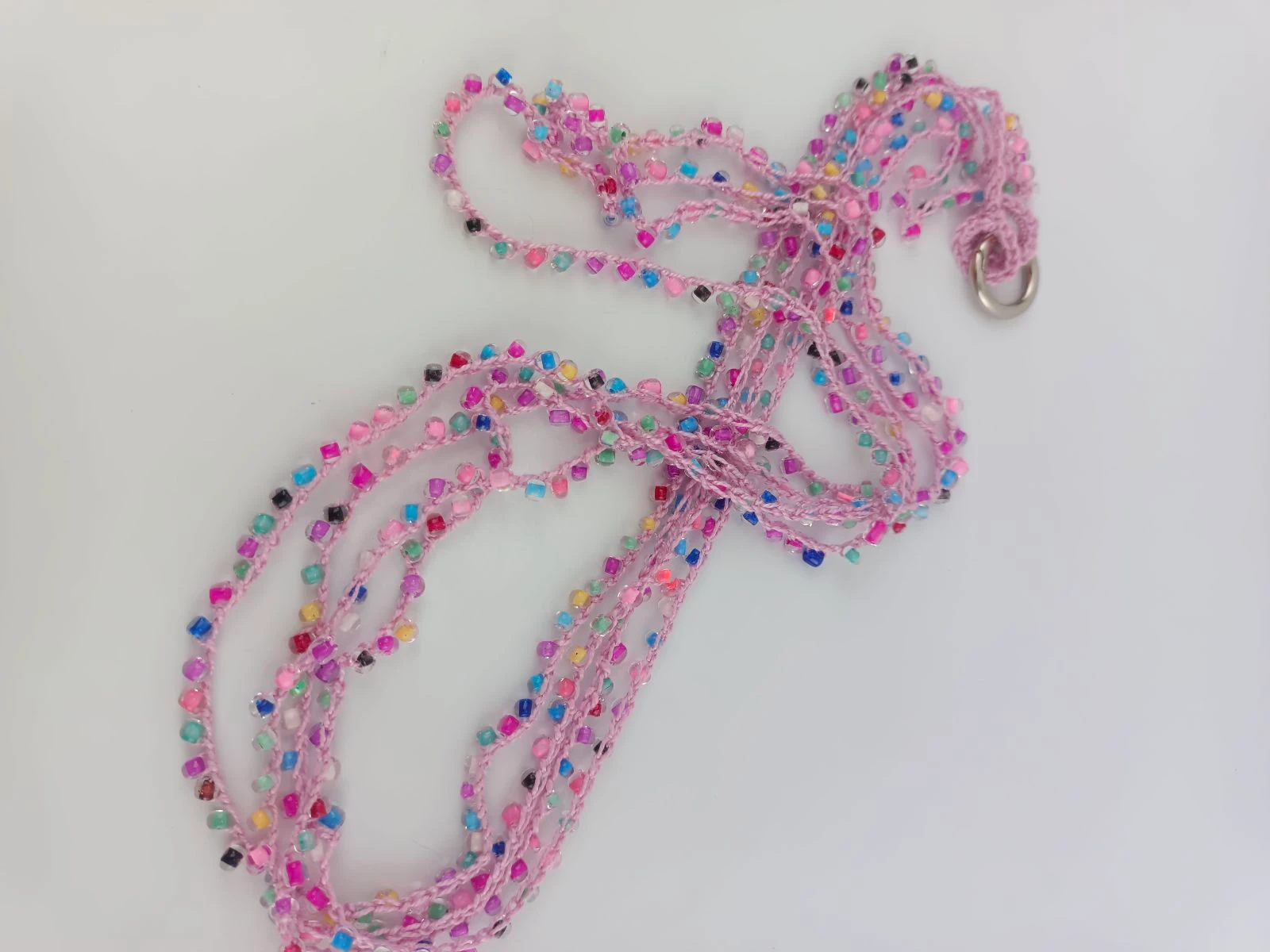 Lange ketting in roze tint – photo 5